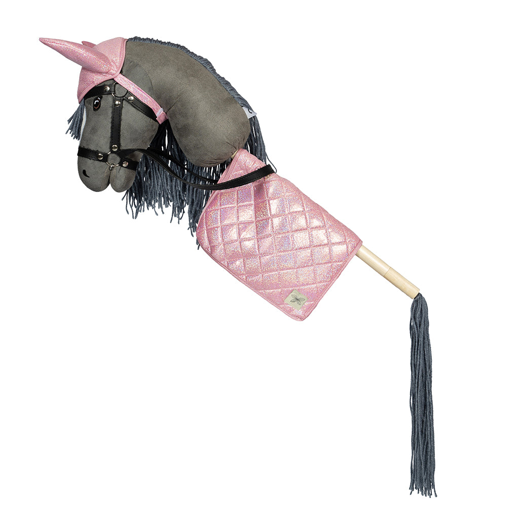 By Astrup Saddle Pad and Hood for Hobby Horses, Pink