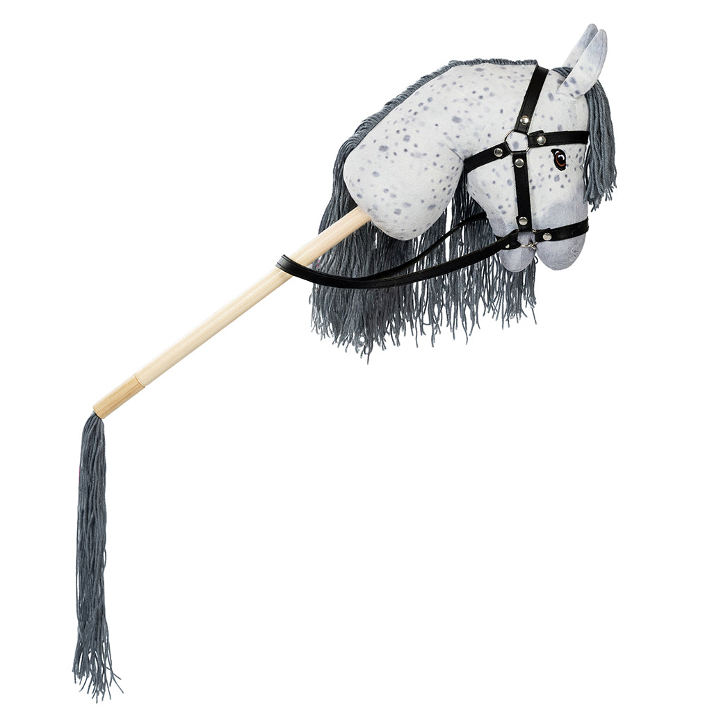 By Astrup Hobby Horse with Tail and Backpack, Dapple Gray - Star