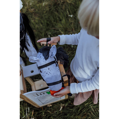 By Astrup Hobby Horse with Tail and Backpack, Dapple Gray - Star