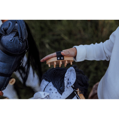 By Astrup Hobby Horse with Tail and Backpack, Dapple Gray - Star