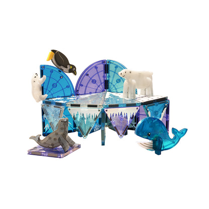 Magna-Tiles Magnetic Building Set, Arctic Animals - 25 Pieces
