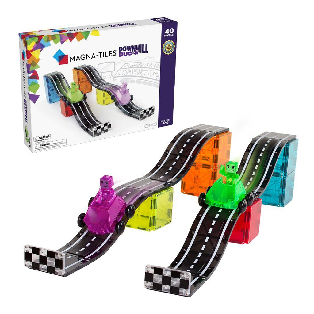 Magna-Tiles Downhill Duo, Magnetic Building Set with 40 Pieces