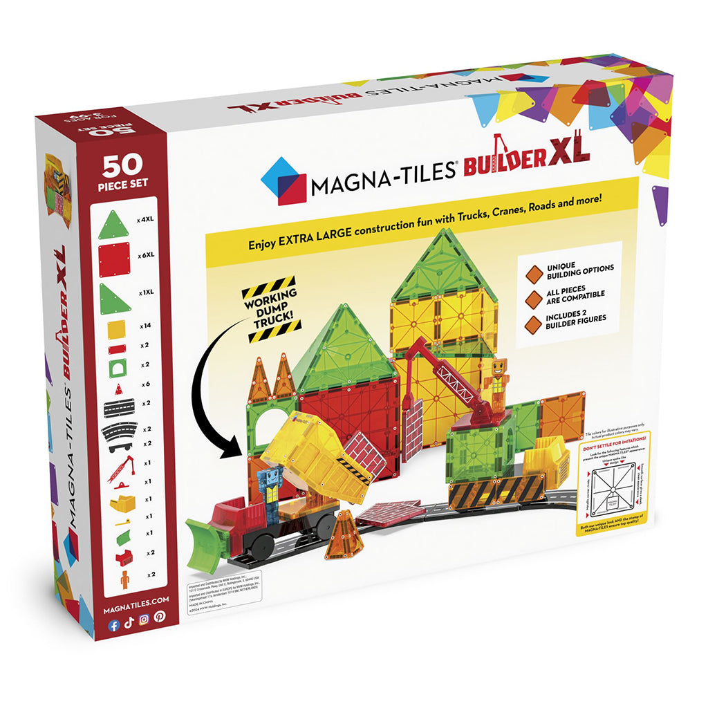 Magna-Tiles Building Plate Set XL, Magnetic Construction Set with 50 Pieces