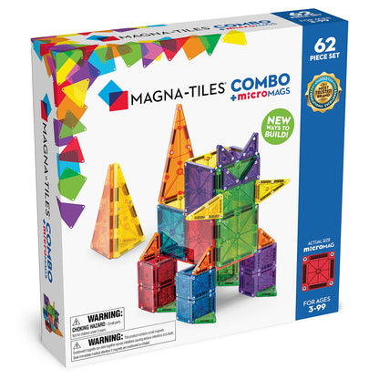 Magna-Tiles MicroMAGS Combo 62 Pieces