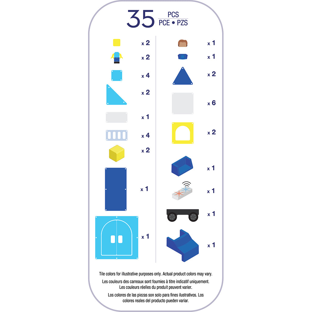 Magna-Tiles Magnetic Building Set, Police Station 36 Pieces