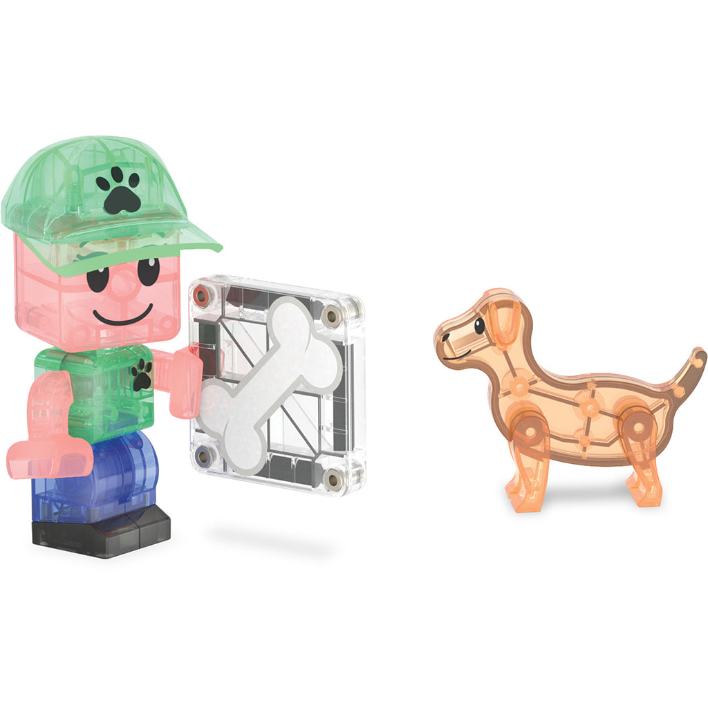 Magna-Tiles Magnetic Construction Set, Dog Daycare – 27 Pieces