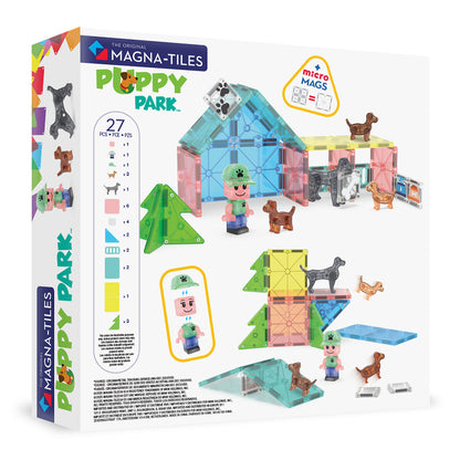 Magna-Tiles Magnetic Construction Set, Dog Daycare – 27 Pieces