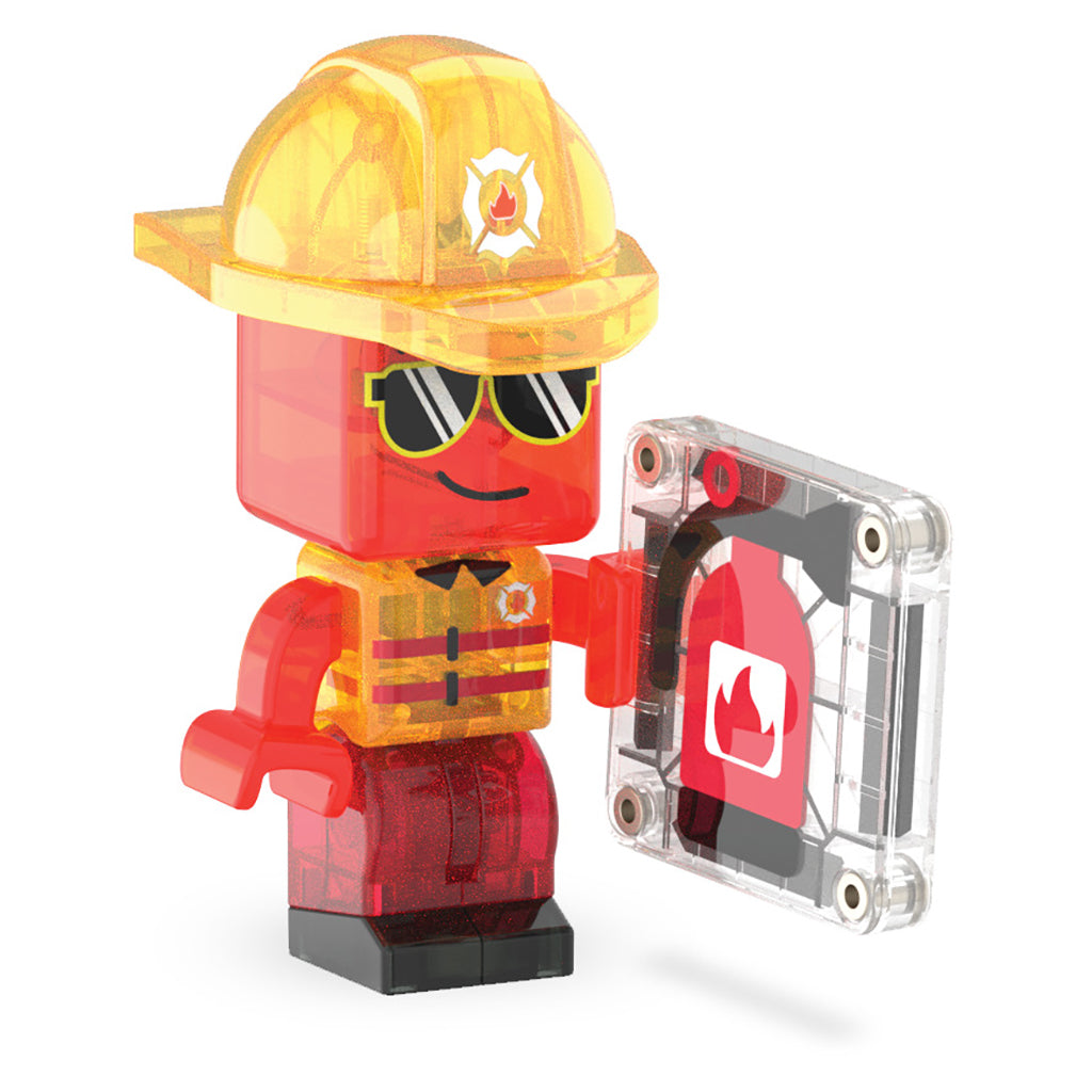 Magna-Tiles Magnetic Building Set, Fire and Rescue Station - 27 Pieces