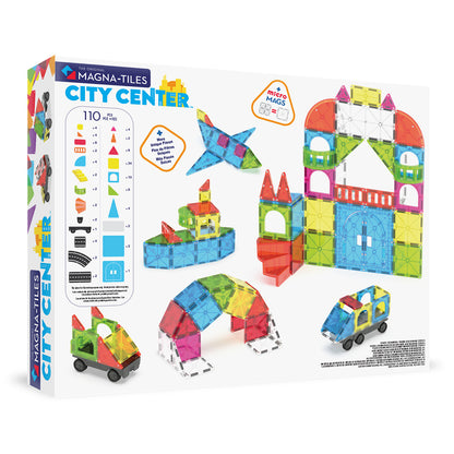 Magna-Tiles Magnetic Building Set, City Center - 110 Pieces