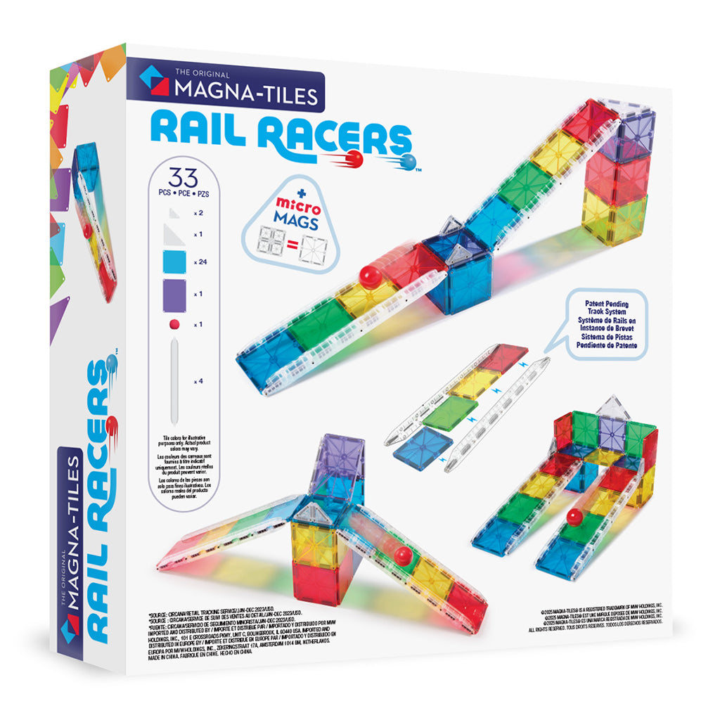 Magna-Tiles Magnetic Building Set, Marble Run - 33 Pieces