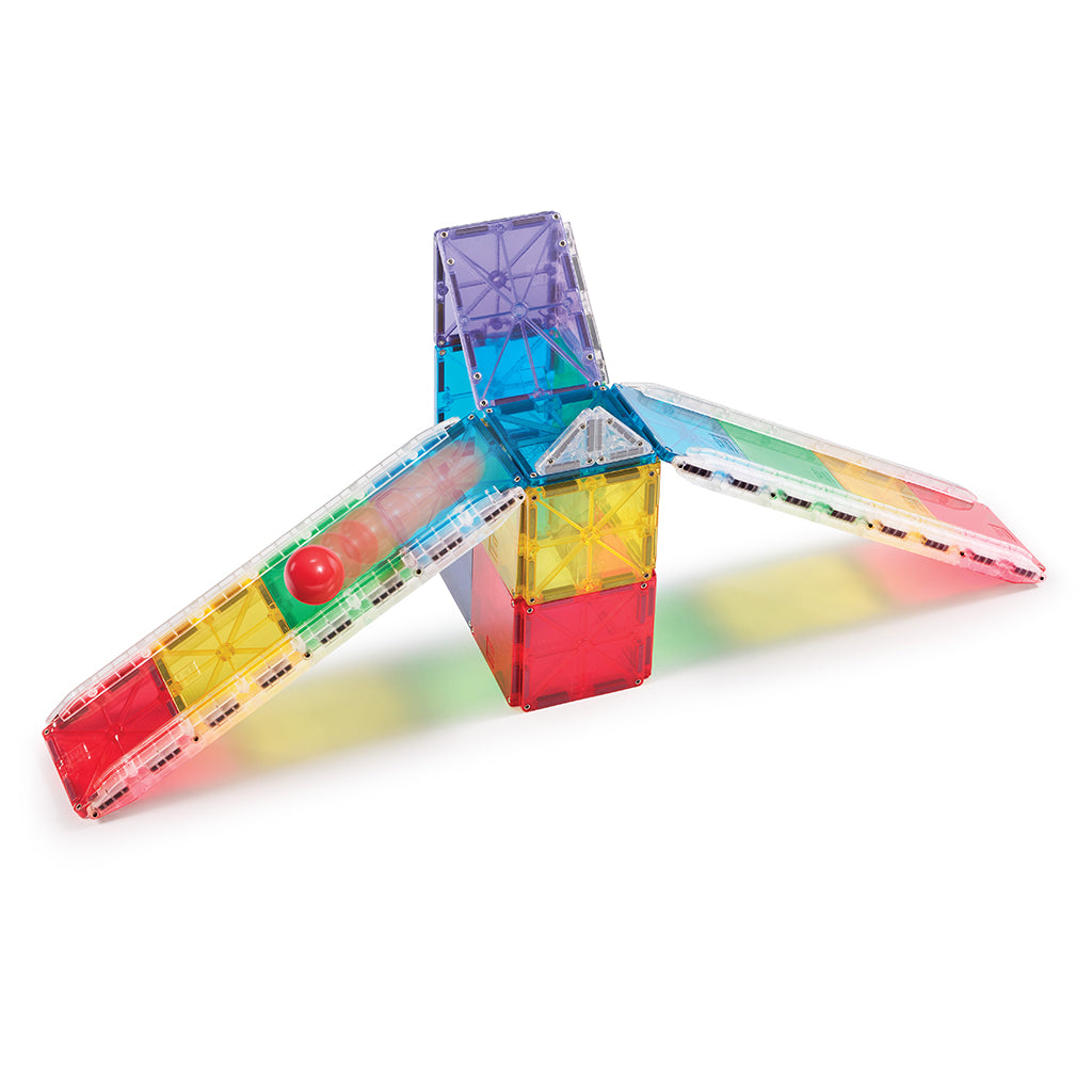 Magna-Tiles Magnetic Building Set, Marble Run - 33 Pieces