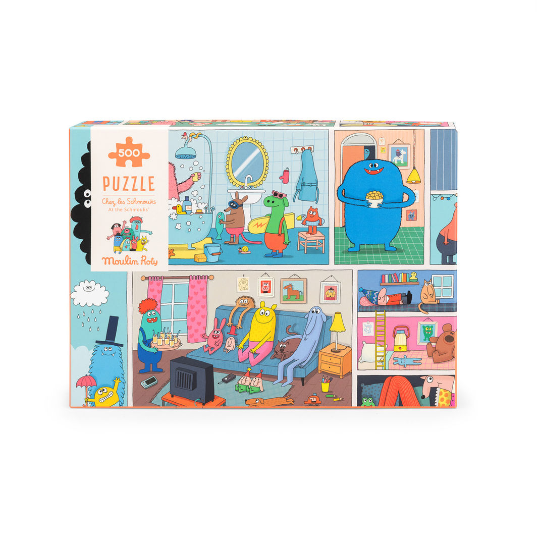 Moulin Roty – 500-piece Puzzle – Home of the Schmouks – Les Schmouks