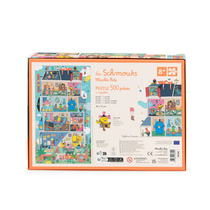 Moulin Roty – 500-piece Puzzle – Home of the Schmouks – Les Schmouks