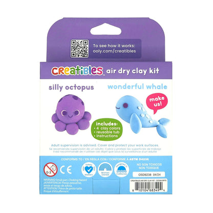 Ooly Self-Hardening Clay - Ocean BFFs 4 Colors - Creatibles