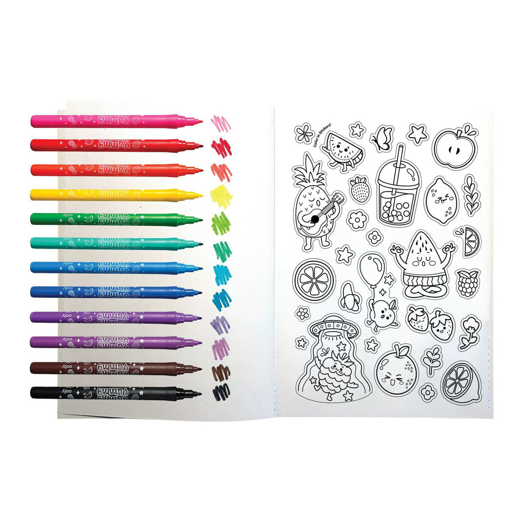 Ooly Scented Markers with Coloring Book, Yummy Yummy