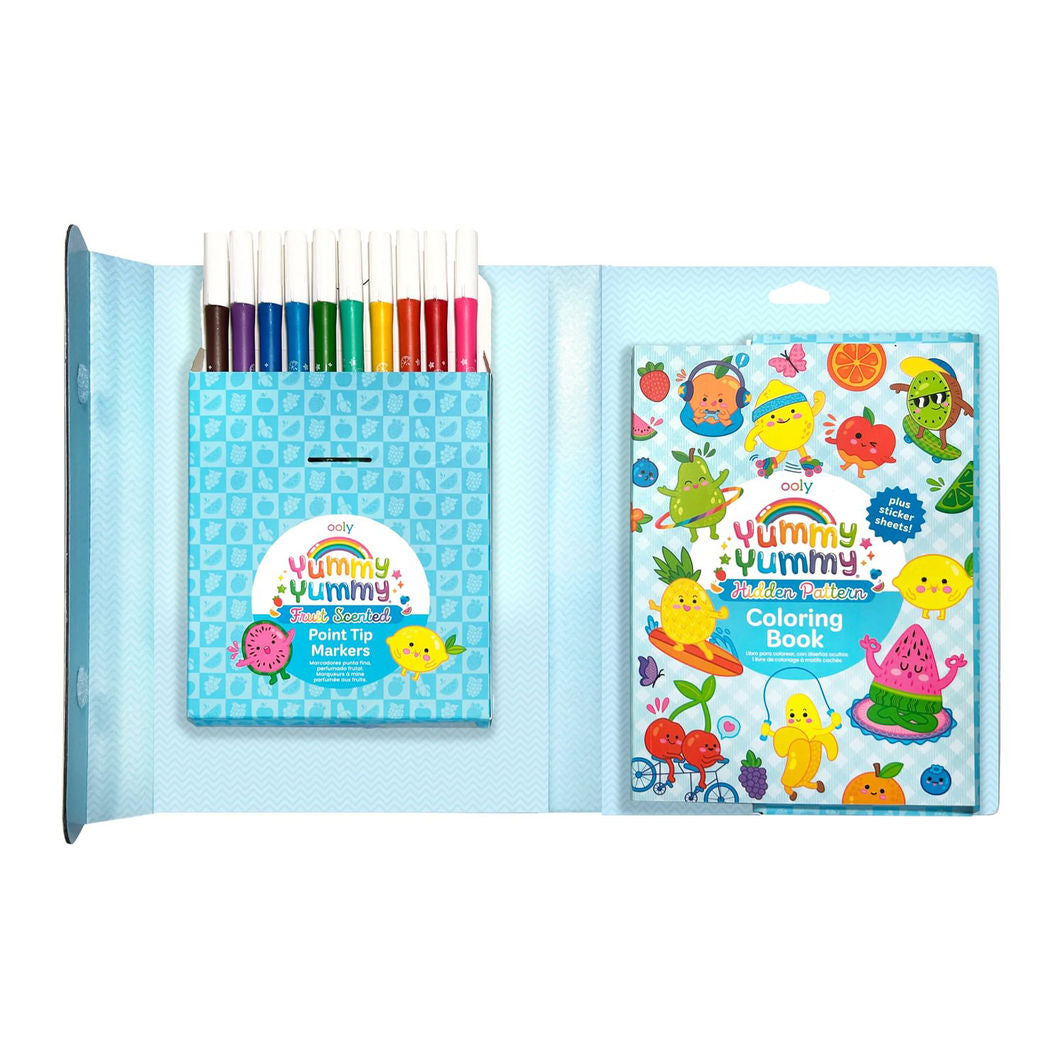 Ooly Scented Markers with Coloring Book, Yummy Yummy