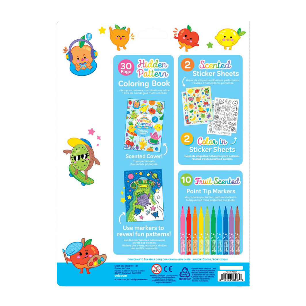 Ooly Scented Markers with Coloring Book, Yummy Yummy