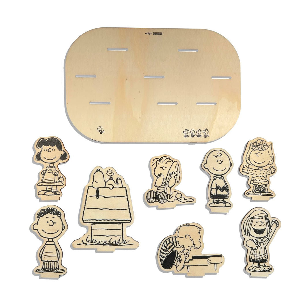 Ooly 3D Cartoon Wooden Decoration Set, Peanuts