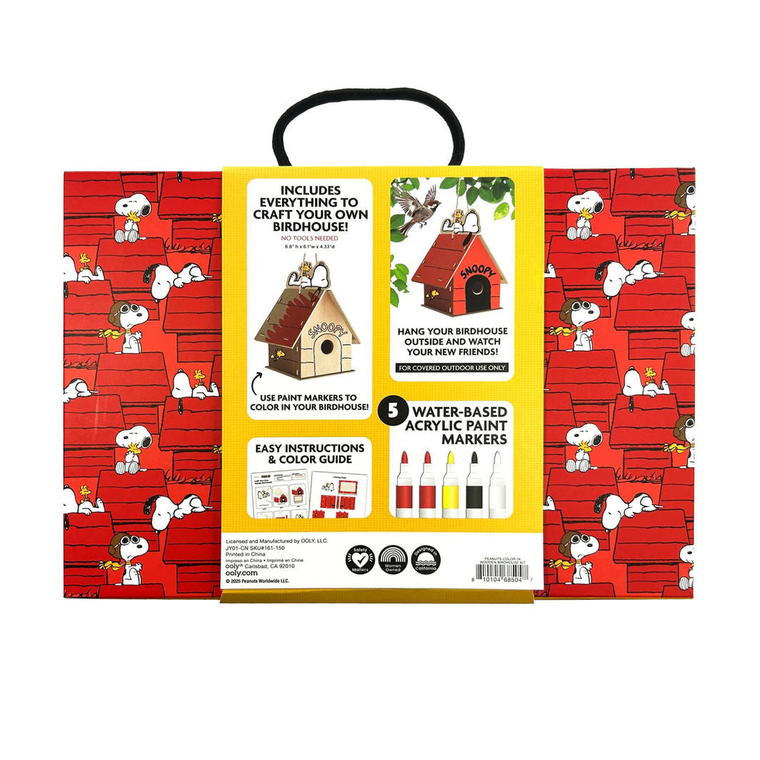 Ooly Birdhouse, Build and Paint a Birdhouse - Peanuts