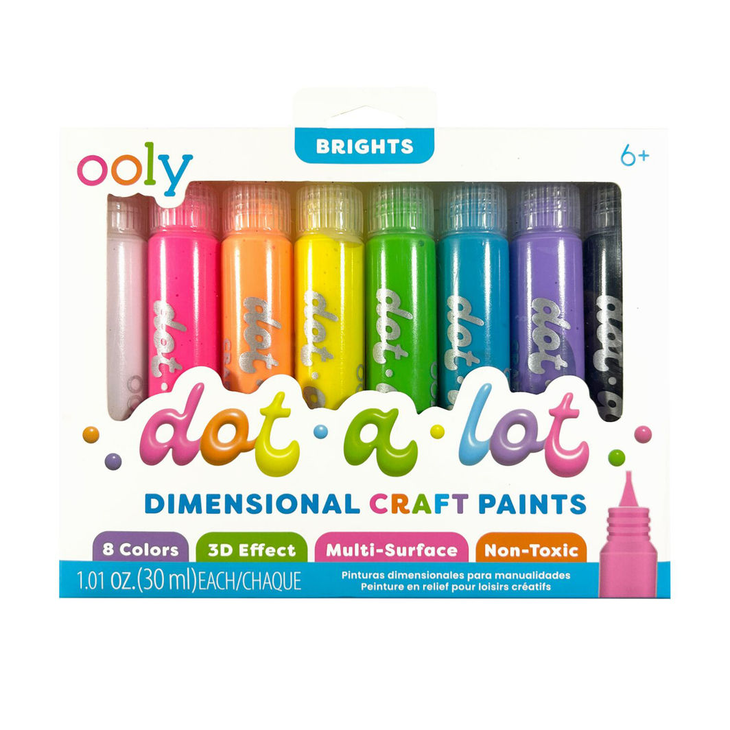 Ooly 3D Effect Dot Painting – Set of 8 - Dot-a-Lot Bright