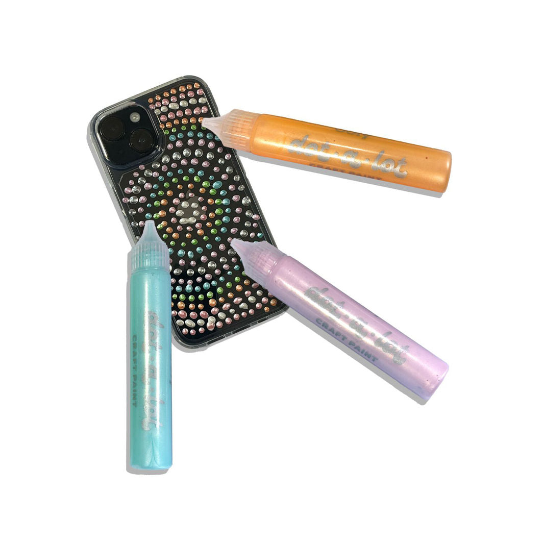 Ooly 3D Effect Dot Painting Set, Dot-a-Lot Pearlescent, 8 Pack