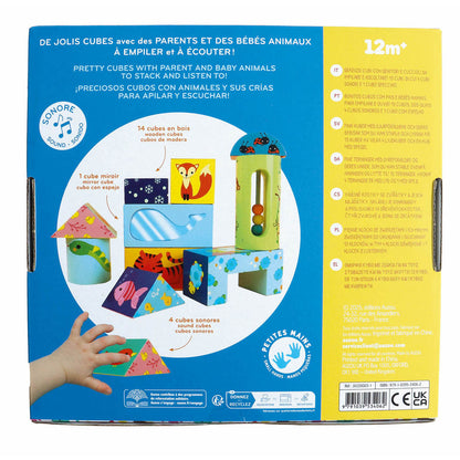 Auzou - 14 Wooden Blocks – 4 with Sound