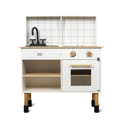 Mamamemo Wooden Play Kitchen with Cooktop