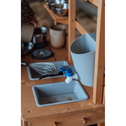 Mamamemo Mud Kitchen, Wooden Outdoor Kitchen for Mud Play