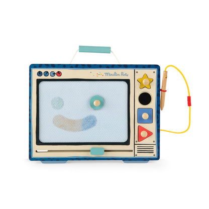 Moulin Roty Magnetic Drawing Board, Puce &amp; Pilou