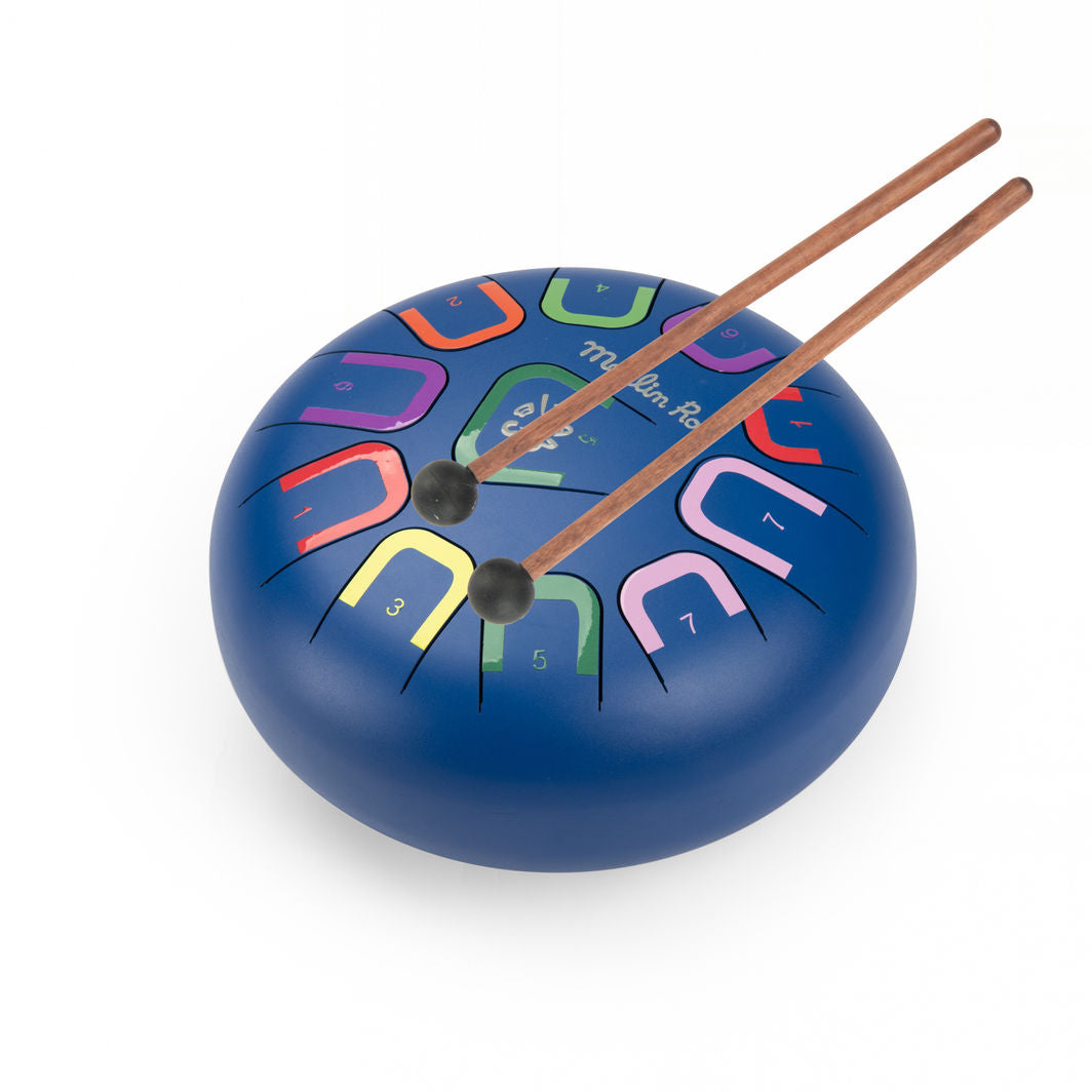 Moulin Roty Musical Instrument, Large Tongue Drum - Puce &amp; Pilou
