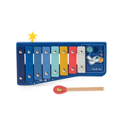 Moulin Roty Musikinstrument, Xylofon - Puce &amp; Pilou