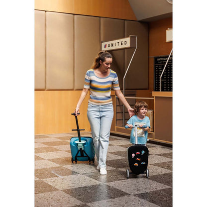 Micro Suitcase and Scooter in One - Junior Patch &amp; Play - Frosty Blue