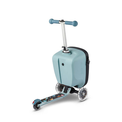 Micro Suitcase and Scooter in One - Junior Patch &amp; Play - Frosty Blue