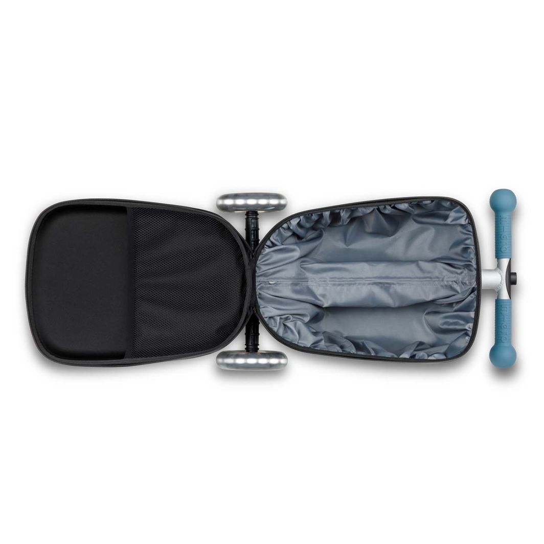 Micro Suitcase and Scooter in One - Junior Patch &amp; Play - Frosty Blue