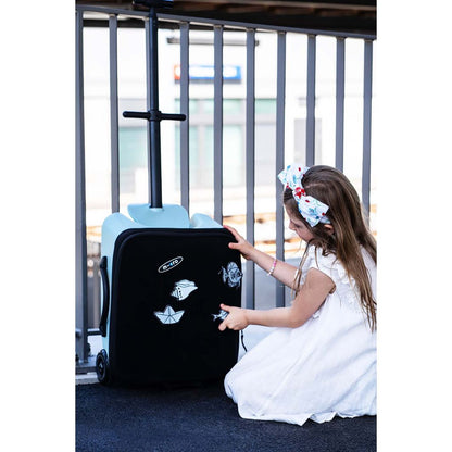 Micro Trolley Eazy Ride-On, Suitcase for Children to Sit On – Frosty Blue