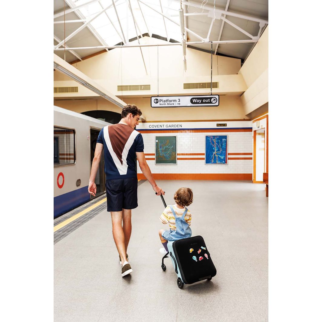 Micro Trolley Eazy Ride-On, Suitcase for Children to Sit On – Frosty Blue