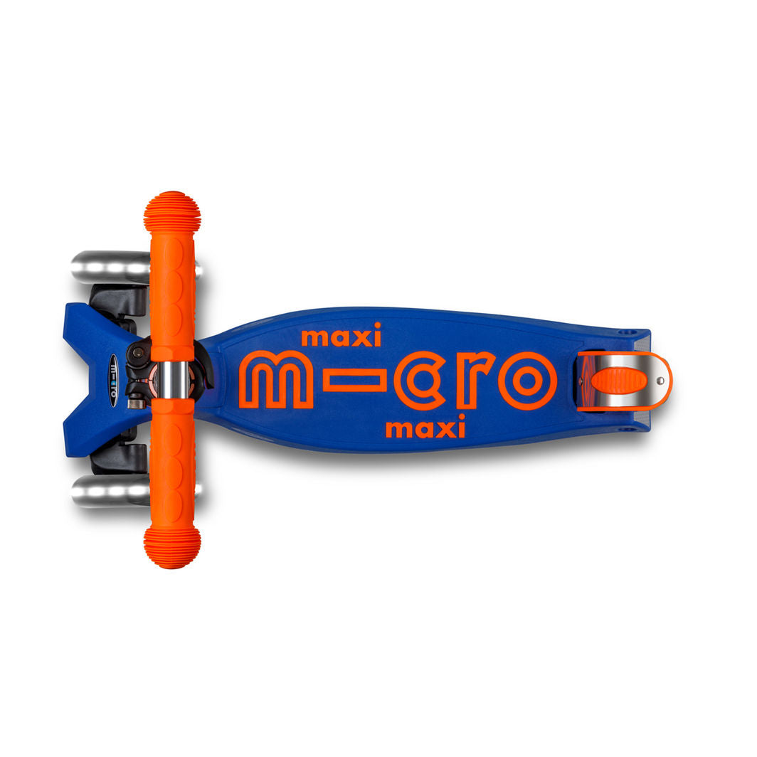 Micro Scooter, Maxi Deluxe Foldable LED - Neon Blaze Orange