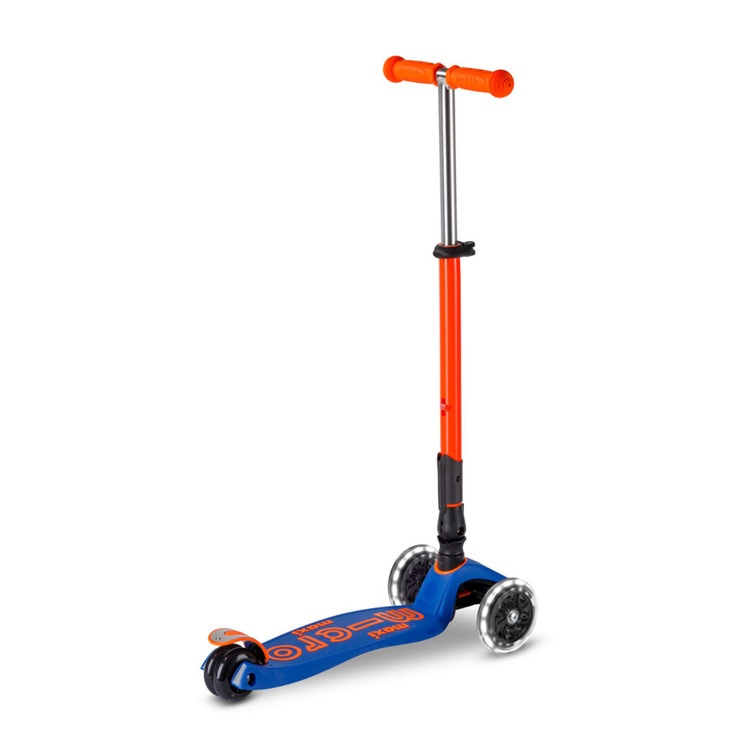 Micro Scooter, Maxi Deluxe Foldable LED - Neon Blaze Orange