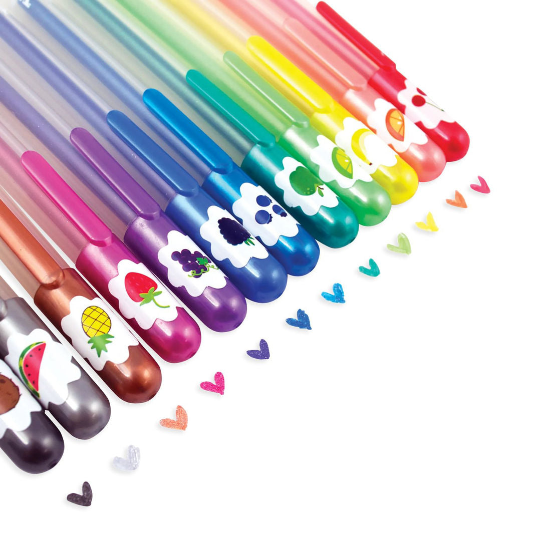 Ooly Scented Gel Pens, Set of 12, Yummy Yummy Glitter
