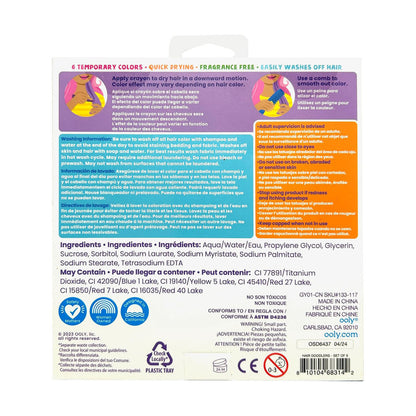 Ooly Hair Color Set, 6 Pieces, Hair Doodlers