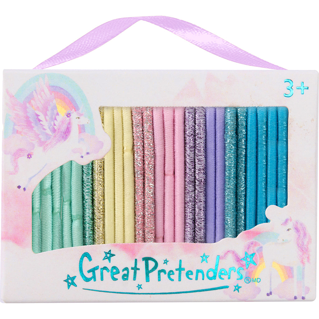 Great Pretenders Hair Elastics, 25 Pcs - Over the Rainbow