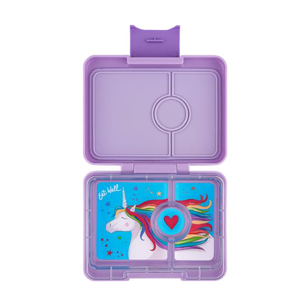 Yumbox Lunchbox with 3 Compartments, Snack - Lavender Purple/Unicorn