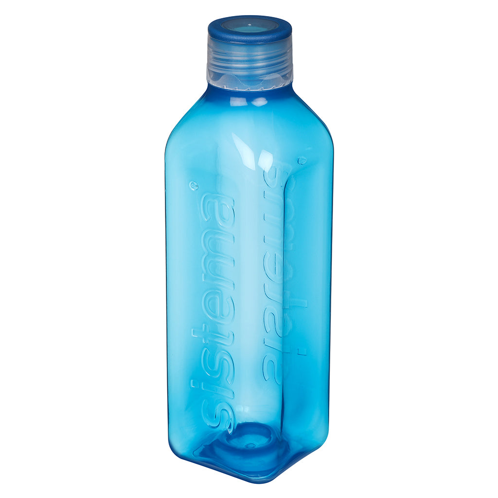 Sistema Water Bottle, Square Bottle, 1 L - Ocean Blue