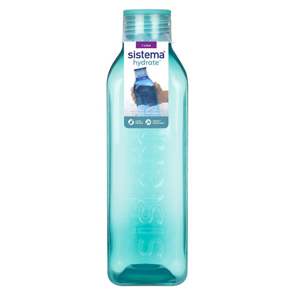 Sistema Drinking Bottle, Square Bottle, 1 L – Minty Teal