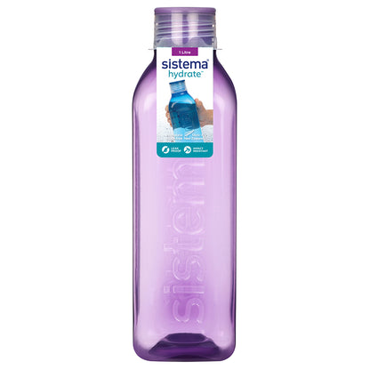 Sistema Drinking Bottle, Square Design, 1 L - Misty Purple