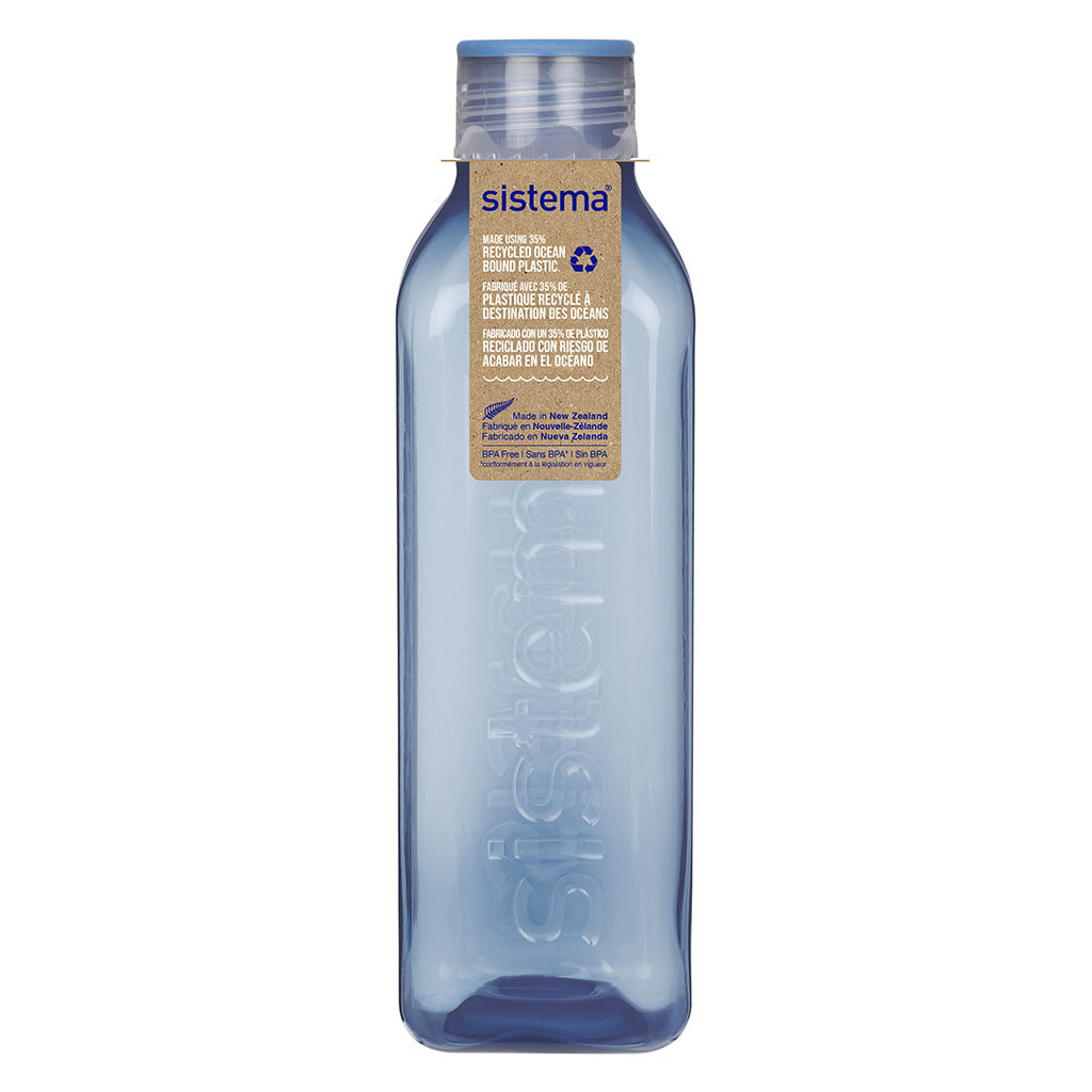 Sistema Water Bottle, Square, 1 L - Mountain Blue