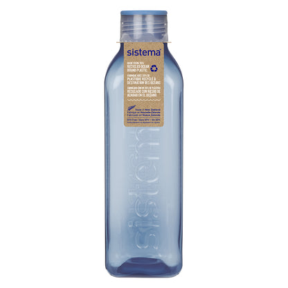 Sistema Water Bottle, Square, 1 L - Mountain Blue