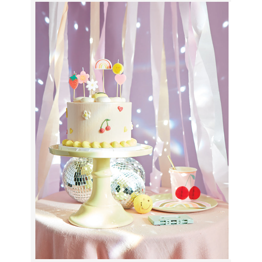 Meri Meri Cake Candles, Happy Face Icon – Pack of 6