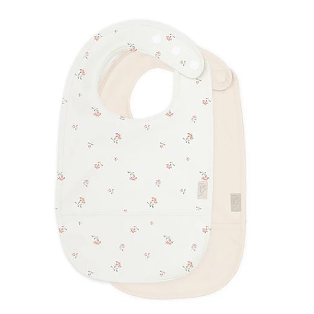 Cam Cam Bib with Pocket, 2-Pack - Poppies/Shell
