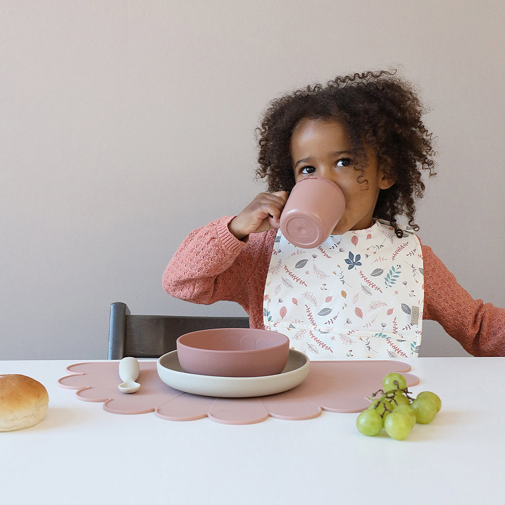 Cam Cam Deep Plate Set, 2-Pack, Flower Bowls - Earth Mix